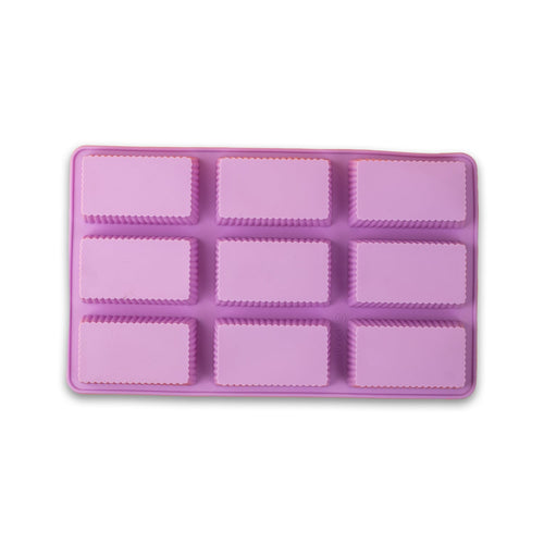 9-Cavity Rectangle Shape Silicone Soap Mould