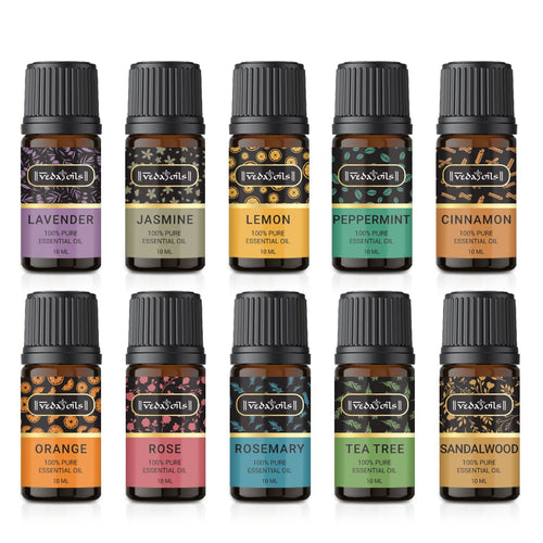 Top 10 Essential Oils Kit - 100% Pure & Natural