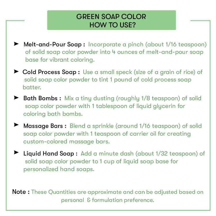 UK's Preferred Choice Vibrant Green Soap Colourant – VEDAOILS UK