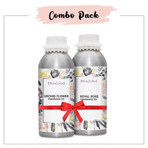 Orchid Flower & Royal Rose Fragrance Oil - Combo Pack