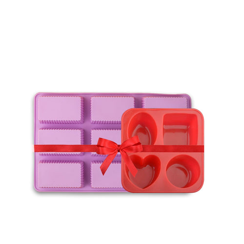 Combo Pack - 9-Cavity Rectangle and 4-Cavity Traditional Soap Moulds