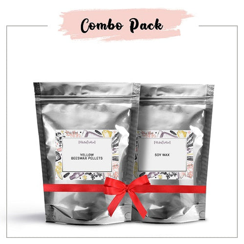 Yellow Beeswax Pellets & Soy Wax Flakes Combo Pack