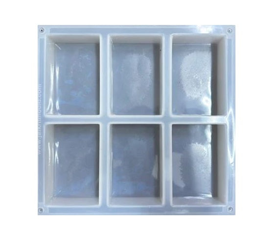 Rectangle Soap Shape Silicone Mold - 6 Cavity